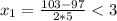 x_1=\frac{103-97}{2*5}