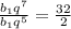 \frac{b_1q^7}{b_1q^5}=\frac{32}{2}