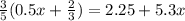 \frac{3}{5} (0.5x+\frac{2}{3} )=2.25+5.3x