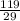 \frac{119}{29}