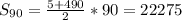 S_{90}=\frac{5+490}{2}*90=22 275