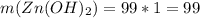 m(Zn(OH)_2)=99*1=99