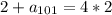 2+a_{101}=4*2