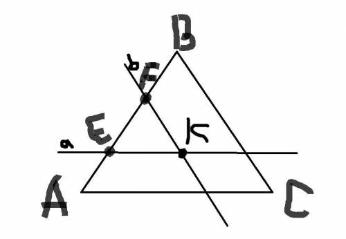 Точки E и F лежит на стороне AB треугольника ABC, причём так, что точка E лежит на отрезке AF и AE=B