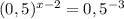 (0,5)^{x-2}=0,5^{-3}