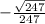 -\frac{\sqrt{247} }{247}