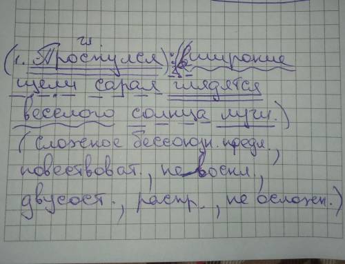 сделать синтаксический разбор предложения в широкие щели сарая глядятся весёлого солнца лучи. Как п