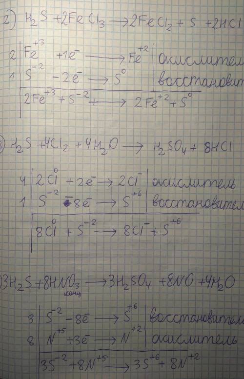 Сделайте окислительно-восстановительный баланс к каждой реакции