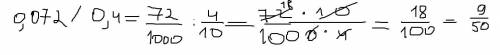 Найдите частное двух положительных десятичных дробей обыкновенными дробями Пример: 0,4:0,3 = 4/10 *1