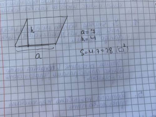 На клетчатой бумаге с размером клетки 1х1 изображён параллелограмм. Найдите его площадь.