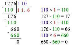 12,76÷(-1,1)= решить тоже столбиком?​