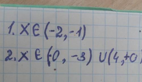 Реши неравенства1)х²+3х+2<02)х²-7х+12>0​