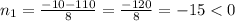 n_1=\frac{-10-110}{8}=\frac{-120}{8}=-15