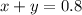 x+y=0.8