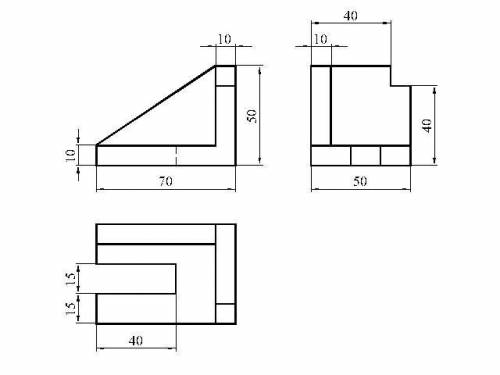 Начертить в изометрии и три вида​