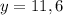 y=11,6