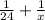 \frac1{24}+\frac1x