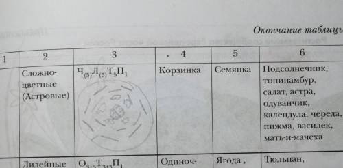 заполнить таблицу по биологии ​