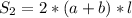 S_{2}=2*(a+b)*l