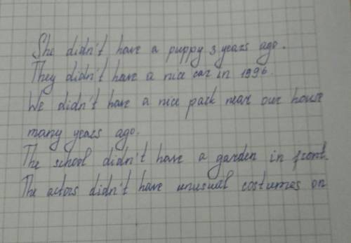 2. 2. Напишите отрицательную и во формы этих предложений. 1) She had a puppy 3 years ago. 2) They ha