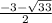 \frac{-3-\sqrt{33} }{2}