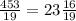 \frac{453}{19}=23\frac{16}{19}