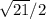 \sqrt{21}/2