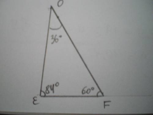 Найдите углы треугольника EOF, если углы E : O : F=7 : 3 : 5расписываем задачу (дано, найти, решение