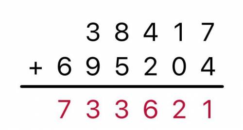 Вычисли : 38.417+695.204 704.350-637.295 80.439*57 280.240:62 , только столбиком нужно