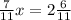 \frac{7}{11} x = 2 \frac{6}{11}