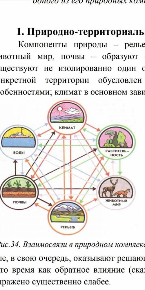 Задание 1. Заполните схему природного комплекса степи и укажите стрелками связи между природными ком