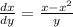 \frac{dx}{dy} = \frac{x - x {}^{2} }{y}