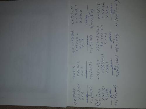 Решите систему неравенств: 1) 0,5x<2 -3x>-9 2) 6x+2>9-x x+8,3<11 Решите систему неравенс