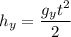 h_{y} = \dfrac{g_{y}t^{2}}{2}