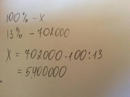 Решите задачу и уравнение: Задача:Продали дом и заплатили налог 13% от стоимости. Чему равна стоимос