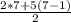 \frac{2*7+5(7-1)}{2}