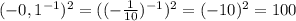 (-0,1^{-1})^2=((-\frac{1}{10})^{-1})^2=(-10)^2=100