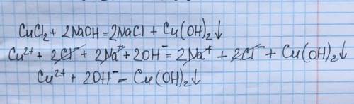 CuCl2+2NaOH+=полное ионное уравнение и сокращенный тоже