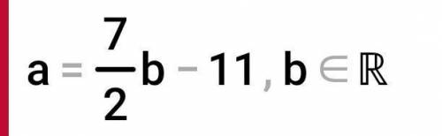 Дано линейное уравнение с двумя переменными 2a−7b+22=0. Используя его, вырази переменную b через дру