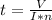 t = \frac{V}{I * n}