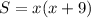 S=x(x+9)