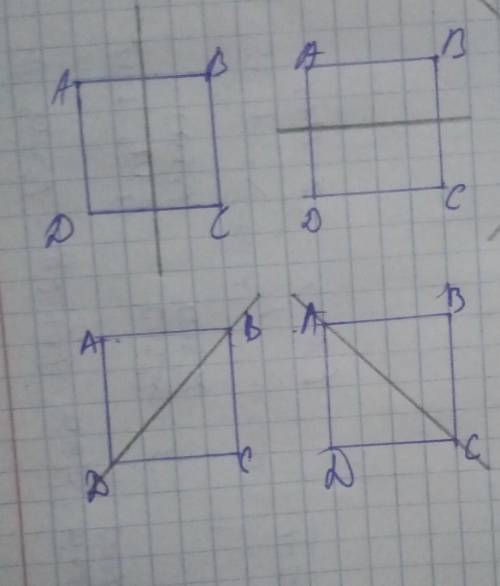 Начертите правильный четырѐхугольник Начертите все его оси симметрии