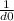 \frac{1}{d0}