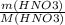 \frac{m(HNO3)}{M(HNO3)}