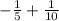 -\frac{1}{5} + \frac{1}{10}