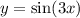 y = \sin(3x)