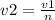 v2 = \frac{v1}{n}