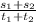 \frac{s_{1} + s_{2}}{t_{1} + t_{2}}