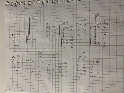 РЕШИТЬ 4) [1/3 х→1-3х-1←0ответ :5)[ 15х-1←00,6-0,2х←0ответ :6)[-5/6х←203х→-12ответ :​