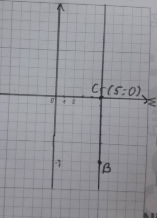 3. На координатной плоскости через точку А (5; -4) проведена прямая, параллельная оси абсцисс. Укажи